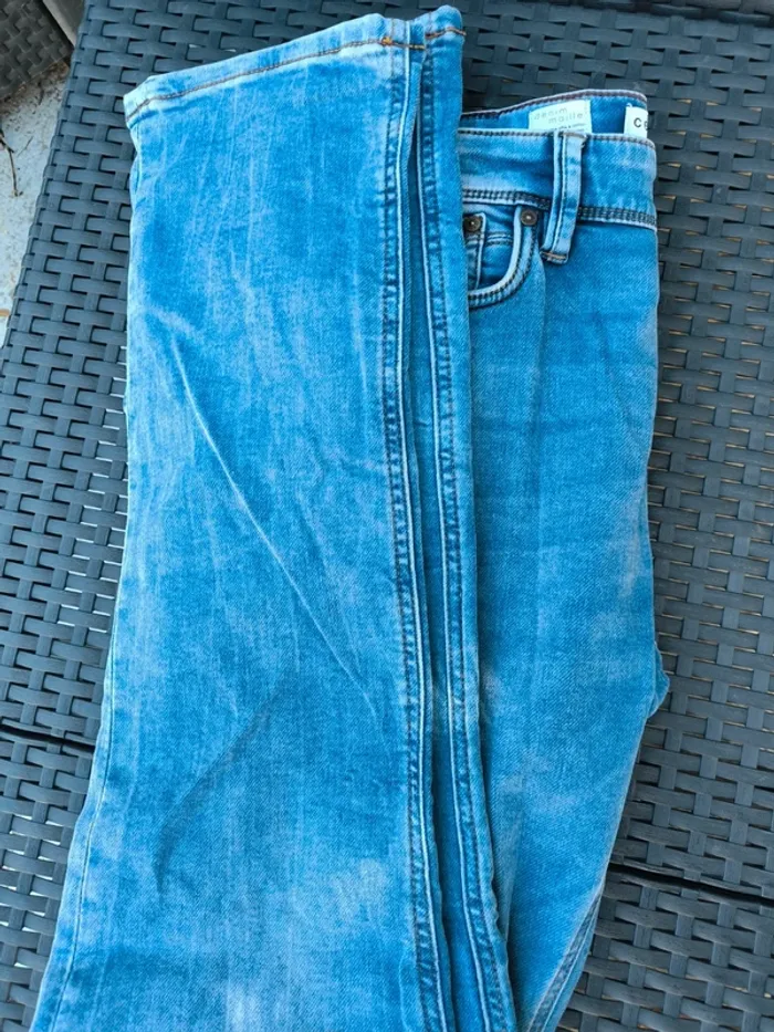 Jean bleu clair homme – Celio – W30 – Coupe C15 Straight Fit - photo numéro 7