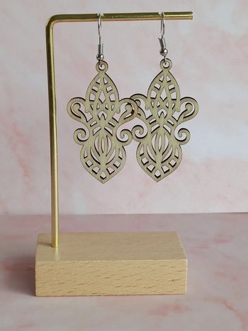 Boucles d'oreilles en bois