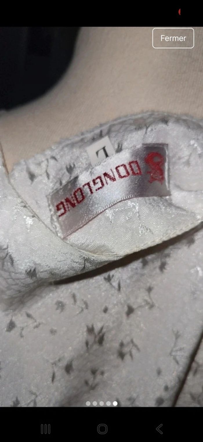 Très jolie chemisier blanc motif floral L - photo numéro 5