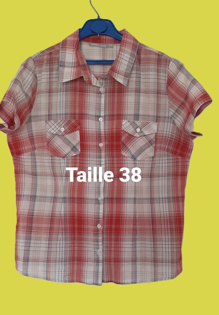 Chemisier à carreaux. Taille 38. Neuf.