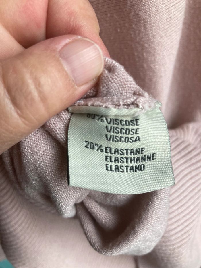 Superbe pull rose pastel Millenium avec noeud en soie taille unique - photo numéro 7