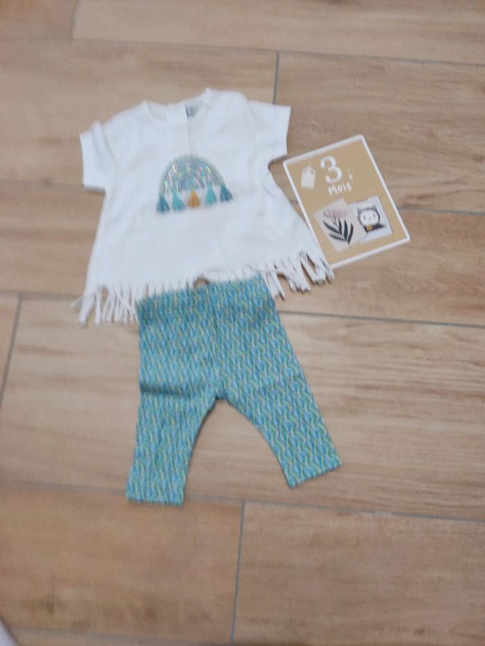 Ensemble 2 pièces 3 mois legging et haut - photo numéro 4