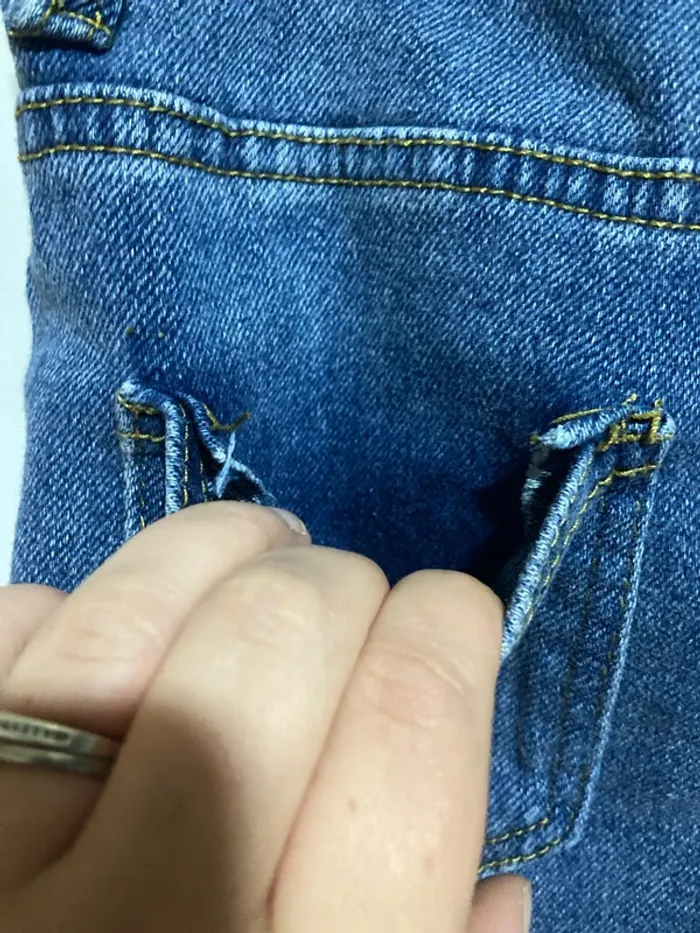 Short en jean taille haute effet usé – Taille S - photo numéro 9