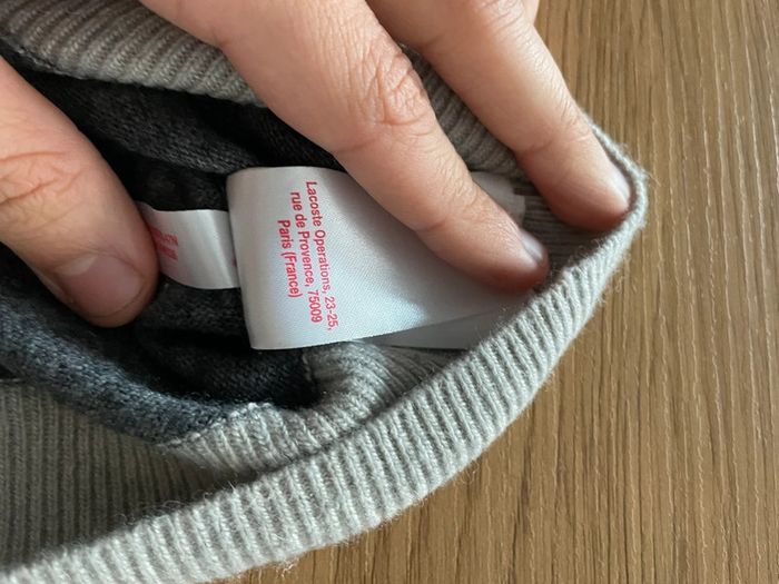 Pull en laine Lacoste - Taille S - photo numéro 3