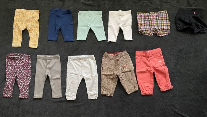Lot pantalons/pantacourts/shorts fille