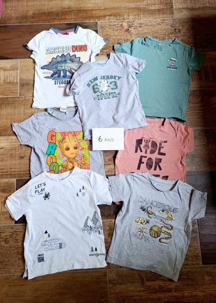 Lot t shirts 6 ans - photo numéro 2