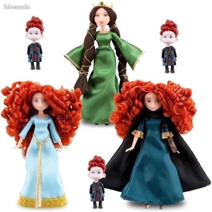 Poupées Brave Mini doll set Poupée Mérida Rebelle Elinor et frères de Rebelle Disney - photo numéro 6