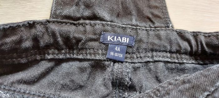 Salopette short en jean s noir, Kiabi, 3/4 ans, nickel - photo numéro 3