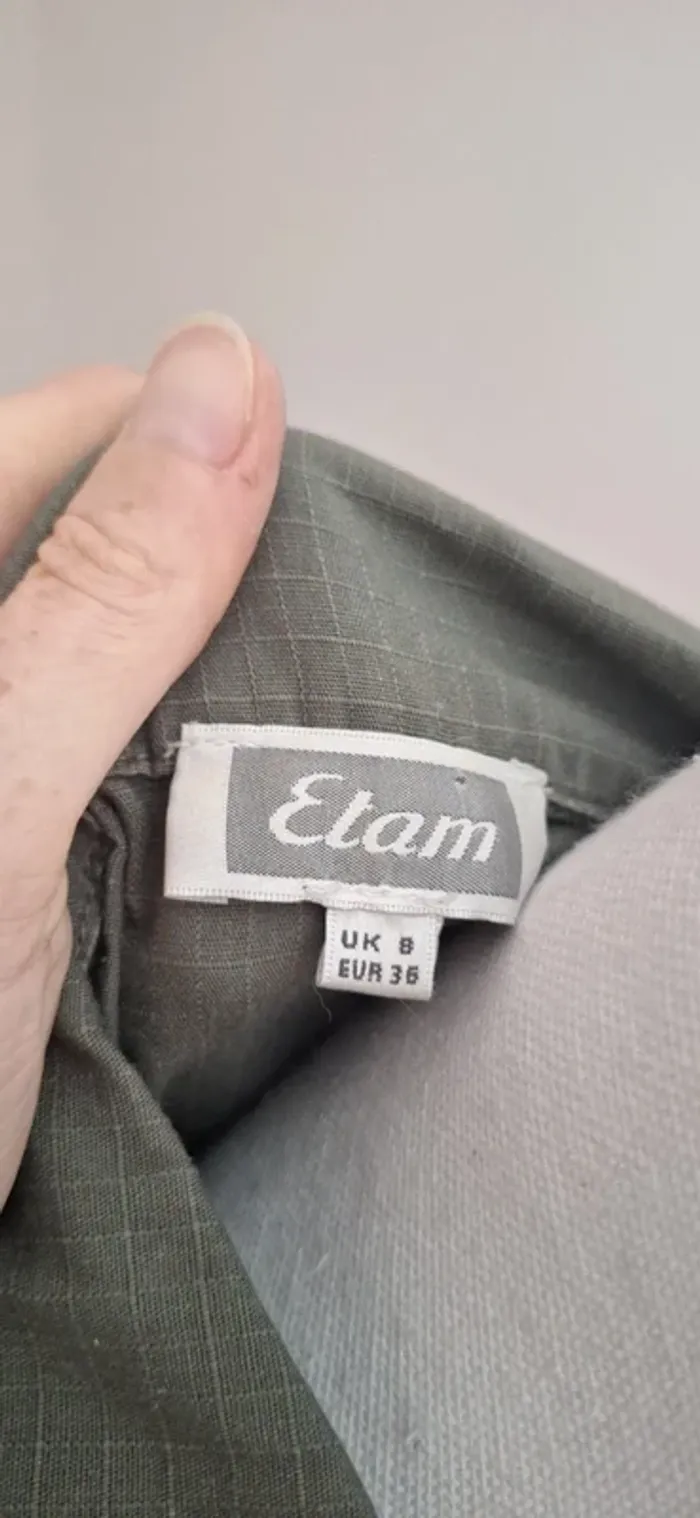 Veste légère etam t36 kaki annee 2000 vintage #F36S-317 - photo numéro 3