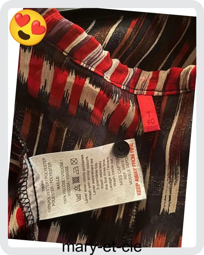 SOLDÉ - Tunique fluide, manches longues, taille 40 - photo numéro 6