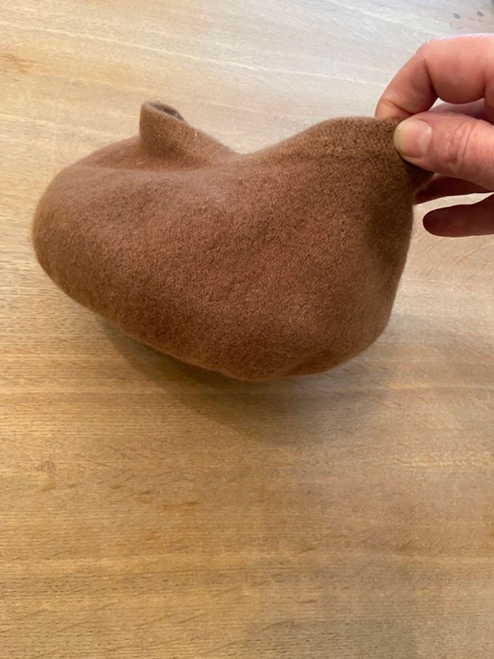 Béret en pure laine beige - photo numéro 7