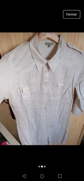 Chemise robe blanche manche 2/4