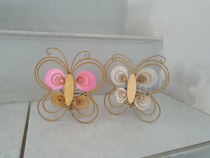 Lot de 2 bougeoirs papillon ZZZ - photo numéro 9