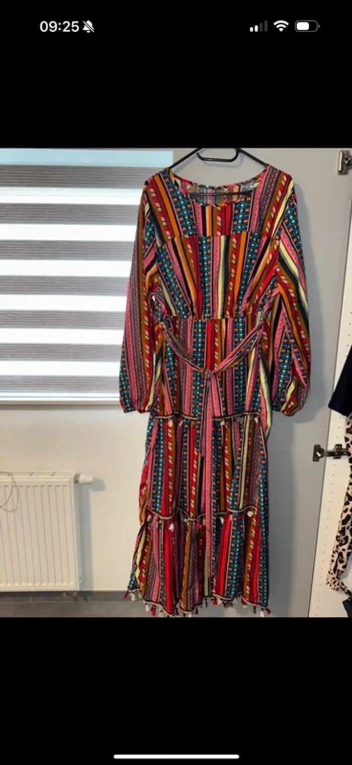 Magnifique robe taille 1 xl multicolor fluide - photo numéro 2