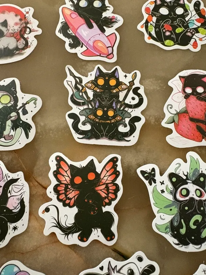 Stickers chats gothique 12 pièces - photo numéro 2