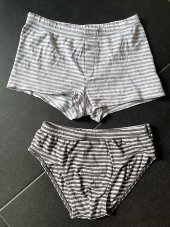 Lot boxer et slip 8/10 ans