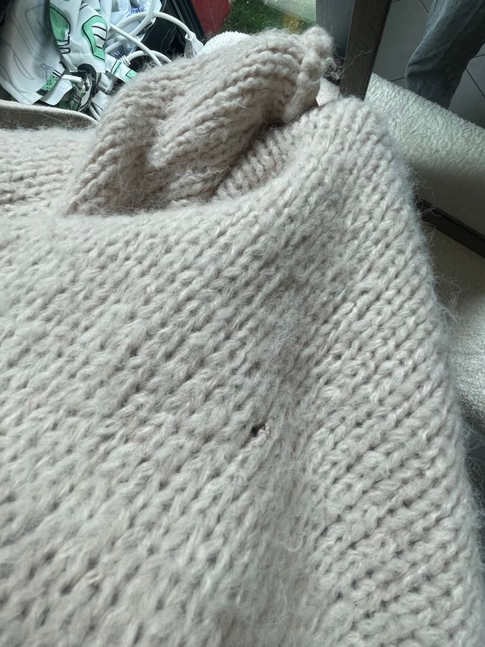 Pull blanc cassé Zara - photo numéro 3