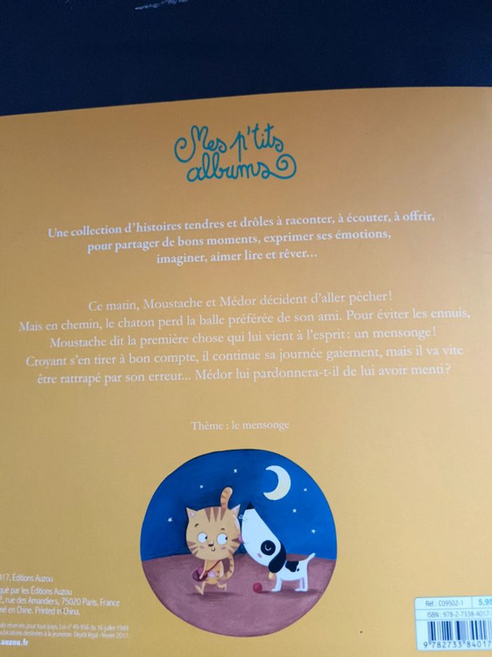Livre un mensonge de trop pour moustache - photo numéro 3
