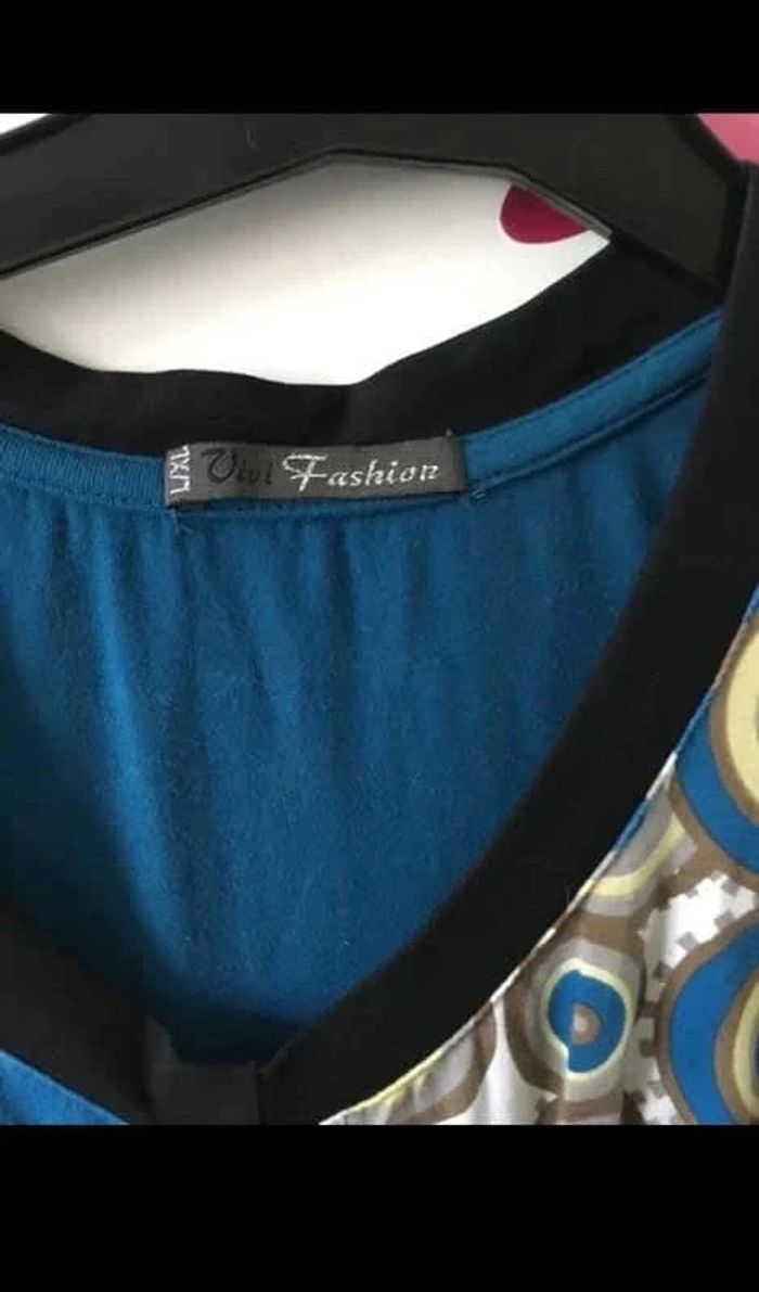 Robe manche courte à motifs - photo numéro 2