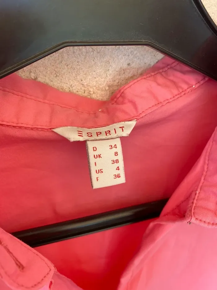chemise esprit avec volants rose taille 36 - photo numéro 4