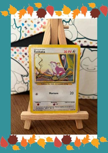 Carte Pokémon rattata 61/102 wizard set de base