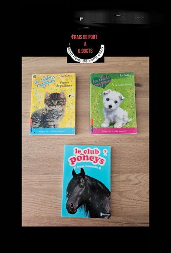 Livre chiots, chatons magiques / poney club enfant