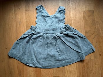 Robe chasuble sans manches grise jacadi bébé fille