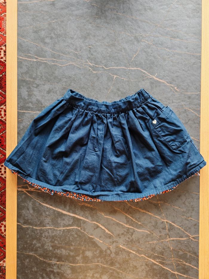 Jupe bleue marine réversible Vertbaudet 6 ans