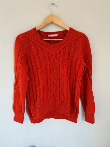 Pull torsadé orange