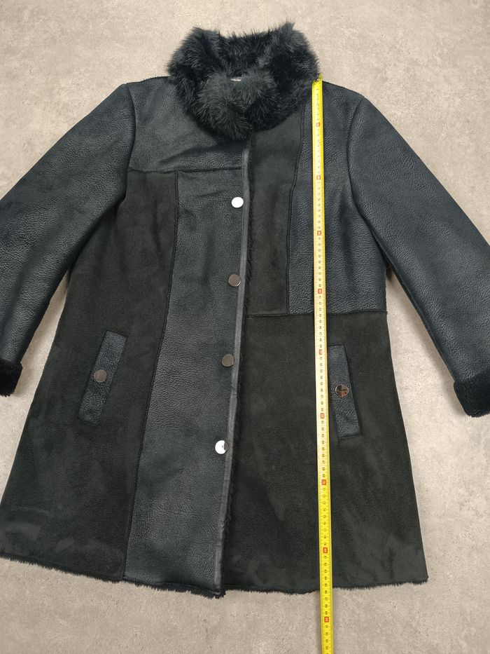 Manteau Christine Laure Noir différentes matières -  Taille unique -  Très bon - photo numéro 5