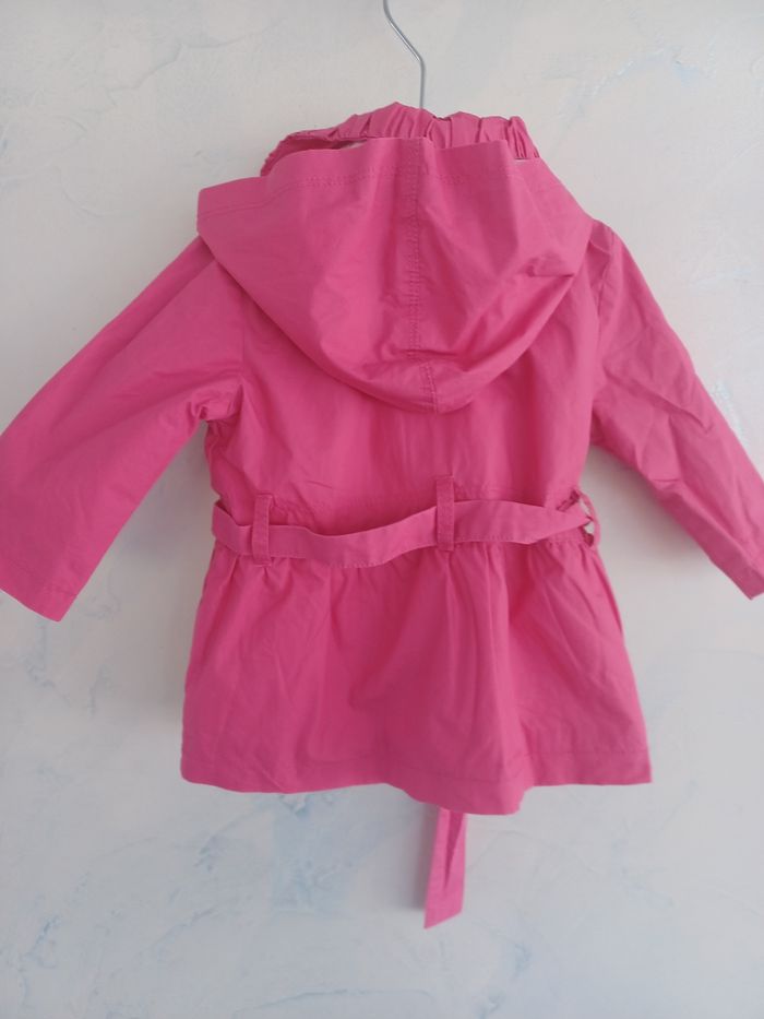 Manteau boutonnage devant ceinture doublure petit pois - photo numéro 2