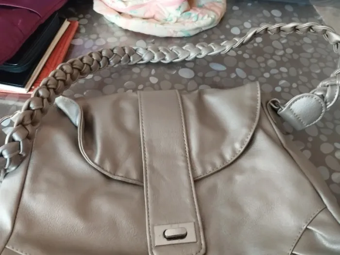 Sac a bandoulière tressée neuf gris - photo numéro 4
