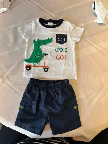 Ensemble teeshirt + short bébé garçon - 6 mois