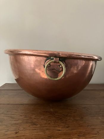 Ancien cul de poule en cuivre-Diamètre 40 cm