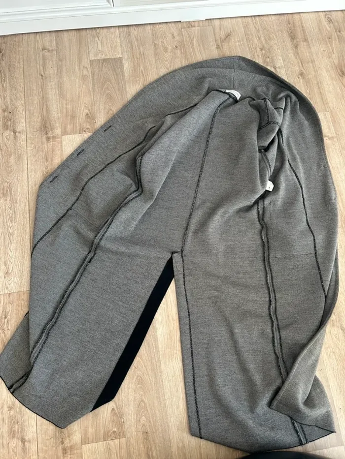 fabrice karel manteau, gilet, long, caban gris oversize - photo numéro 17
