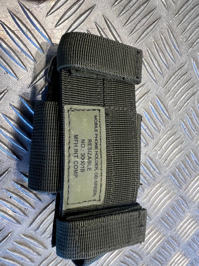 Étui téléphone mobile phone holder molle mfh od kaki neuf - photo numéro 3