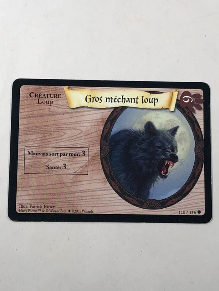 Carte harry potter grand méchant loup