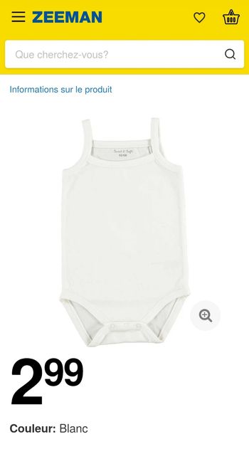 Lot 5 bodies coton bio à bretelles