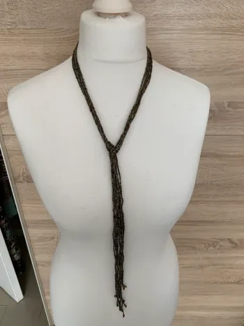 collier marron perles