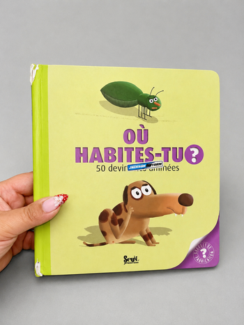 Livre bébé à volets “Où habites-tu ?” – Éveil 