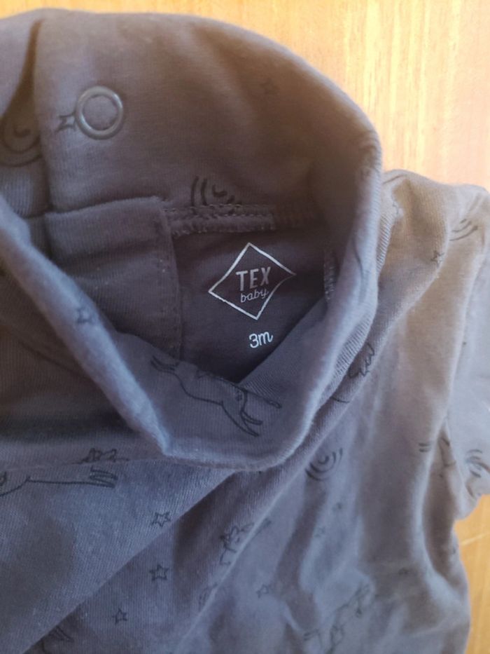 Haut manches longues col roulé licorne 3 mois - photo numéro 2