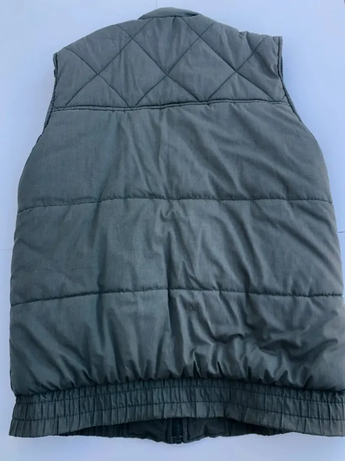 Trans Canada Explorer Vintage Vest Puffer Mens Medium Kaki and inside plaid - photo numéro 7