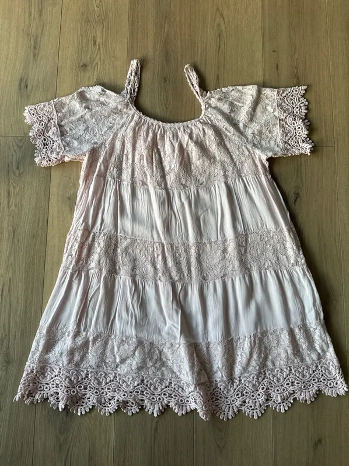 Robe femme dentelle rose
