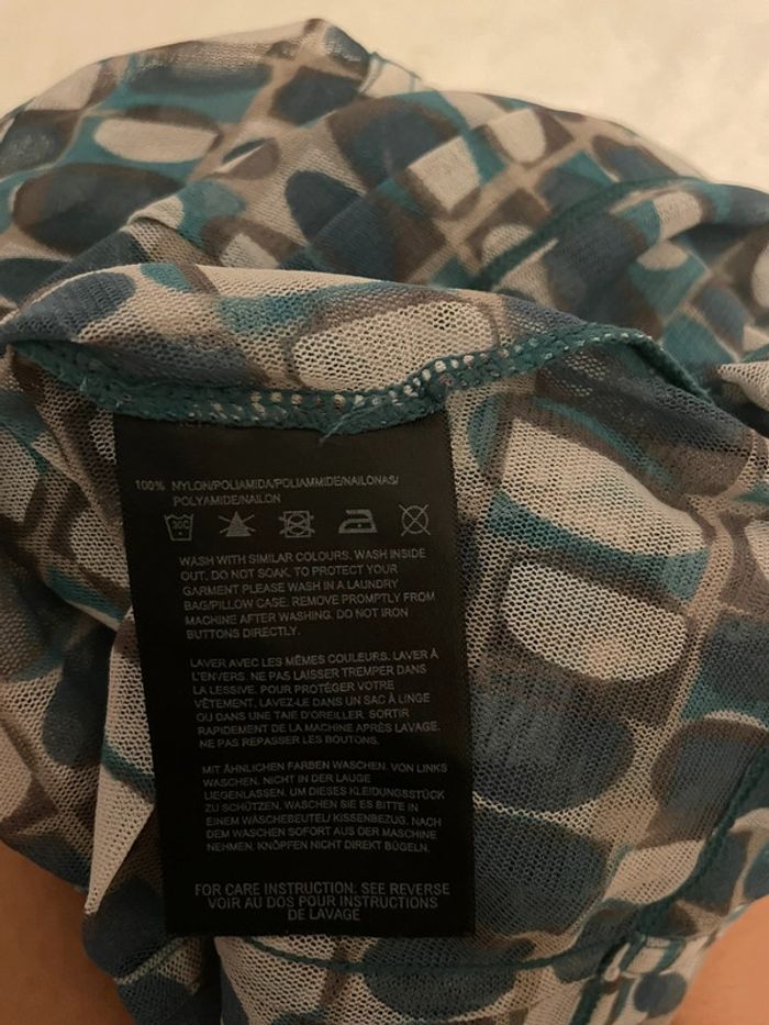 Chemisier en mesh imprimé graphique y2k M/L - photo numéro 10