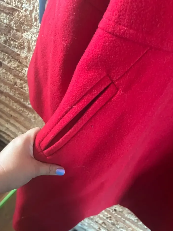 Manteau long rouge mango - photo numéro 3