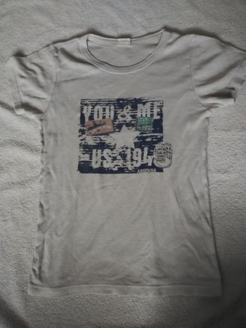 Sous t shirt garçon blanc  absorba 10 ans