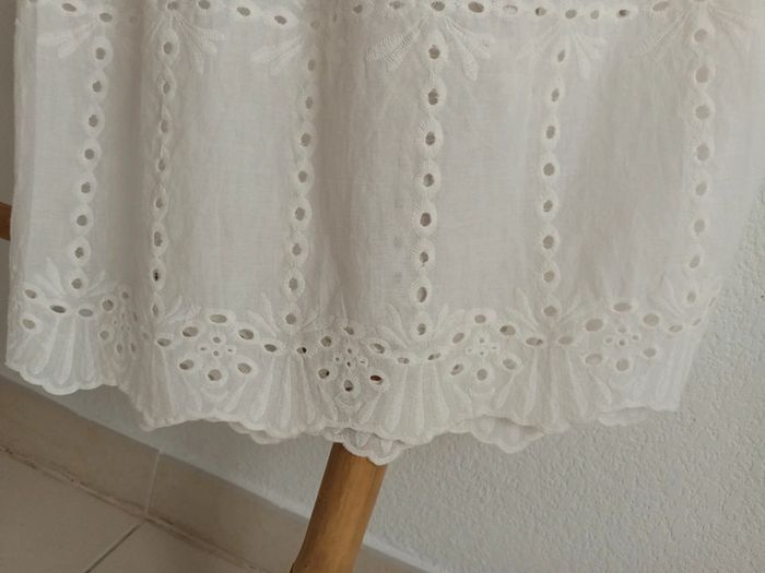 Jolie robe longue en broderie anglaise 100 % coton blanc Occult - photo numéro 6