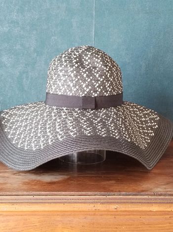 Chapeau en paille élégant neuf (capeline)