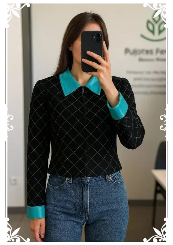 Veste courte de créateur modèle unique - photo numéro 2