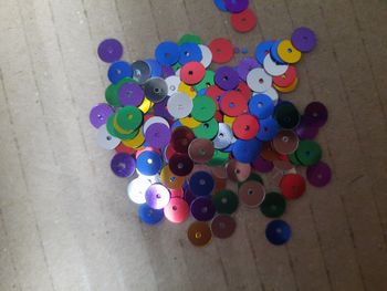 Lot 100 sequin multicolore lisse